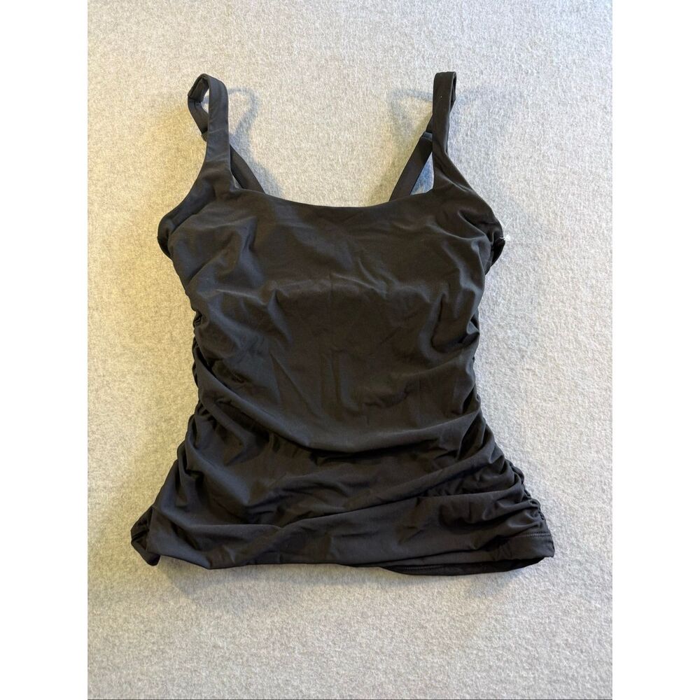 Athleta tankini with a ruched built in bra top 32B/C